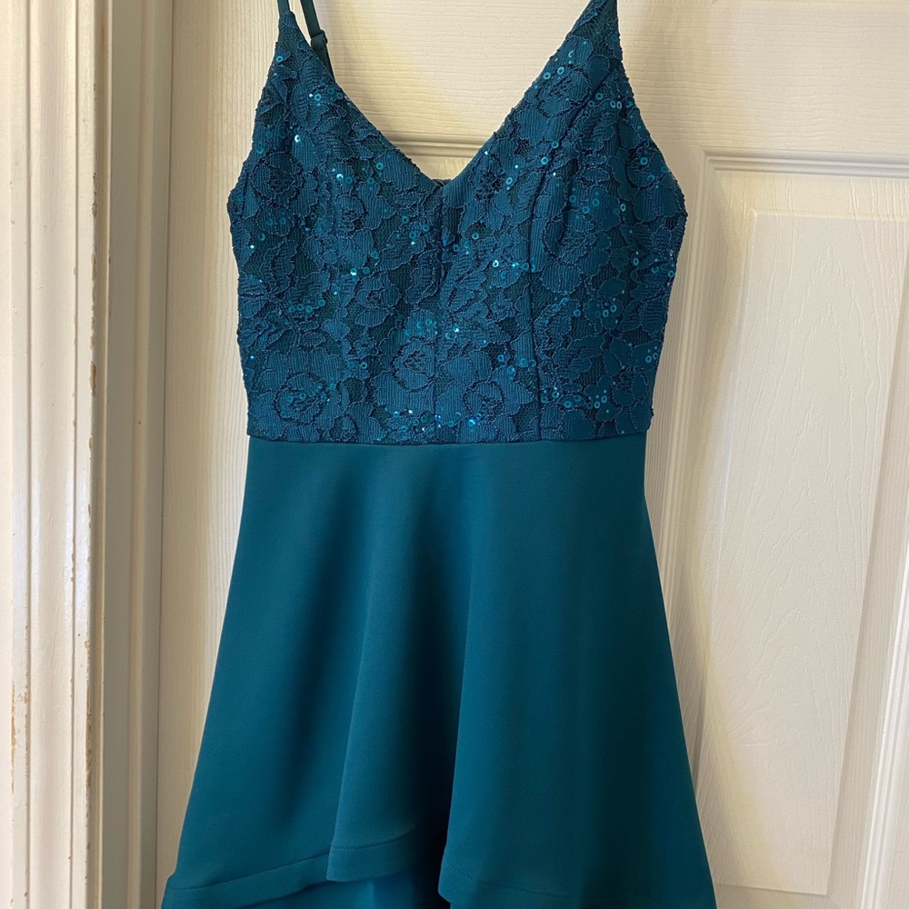 Emerald Green Sparkly Homecoming Outfit